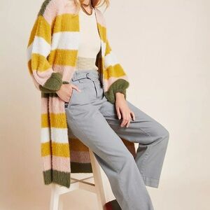 Anthropologie Cozy Striped Duster Kimono